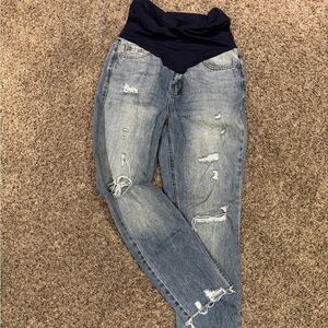 Pinkblush Light Blue Distressed Boyfriend Jeans